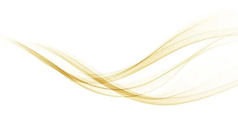 Soft Gold Smoke Gradient Transparent Wave Background. Colorful Flowing Wavy Stock-Illustration