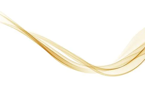 Soft Gold Smoke Gradient Transparent Wave Background. Colorful Flowing Wavy Illustrazione stock
