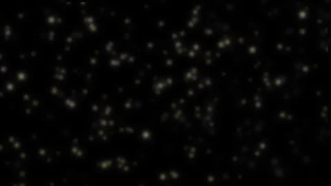 Soft Golden Bokeh Particles on Black Background Stockbeeldmateriaal 336589956