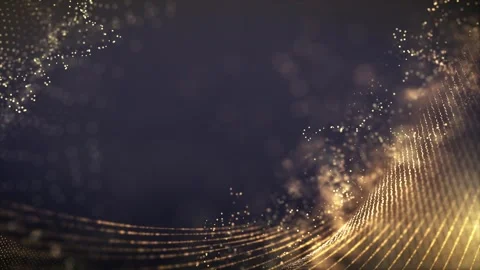 Soft Golden Sparkle Particles with Elegant Abstract Motion Stock Footage 323462937