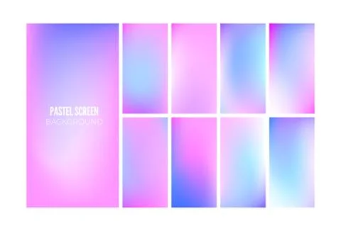 Soft gradient background in hologram colors. Wallpaper design for mobile app. Stock Illustration