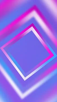 Soft gradient background with layered neon pink and blue square frames for a  Stockillustratie