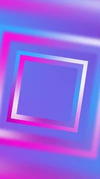Soft gradient background with layered neon pink and blue square frames for a  스톡 일러스트