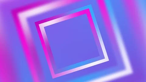 Soft gradient background with layered neon pink and blue square frames Stock Illustration
