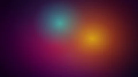 Soft gradient background with two glowing orbs of teal and orange light on .. 動画素材 336365214