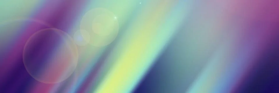 Soft gradient Banner with Smooth Blurred purple green neon colors and glare Stock Illustration