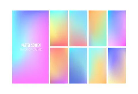 Soft gradient color background. Wallpaper design for mobile app. Vector illus Stock Illustration