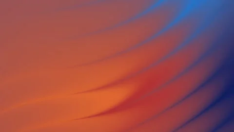 Soft Gradient Curved Waves — Orange Blue Abstract 4K Motion Graphic Loop Stock Footage 327261419