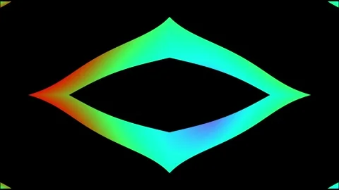 Soft gradient neon curves forming smooth loop animation background 動画素材 334344523