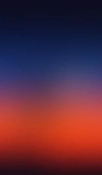Soft gradient sky transitions from deep blue to warm orange. No people, ani.. Stock Illustration