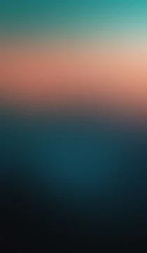 Soft gradient sky transitions from deep blue to warm peach hues. Smooth col.. Stock Illustration