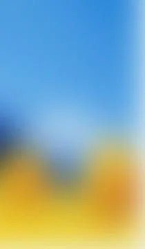 Soft gradient sky transitions from deep blue to warm yellow. Vibrant colors.. Stock Illustration