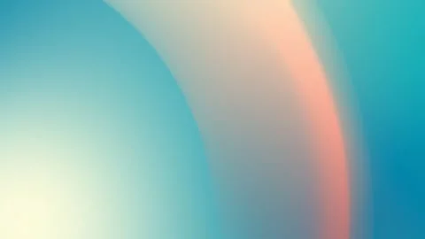 Soft gradient with teal, peach, and off-white arcs creates a seamless loop Stock Footage 300840253