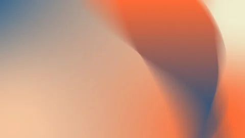 Soft gradient of warm orange and blue hues, with smooth flowing curves and Stock Footage 309955999