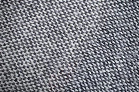 Soft gray blanket texture with lines and dots, abstract texture close up Foto stock