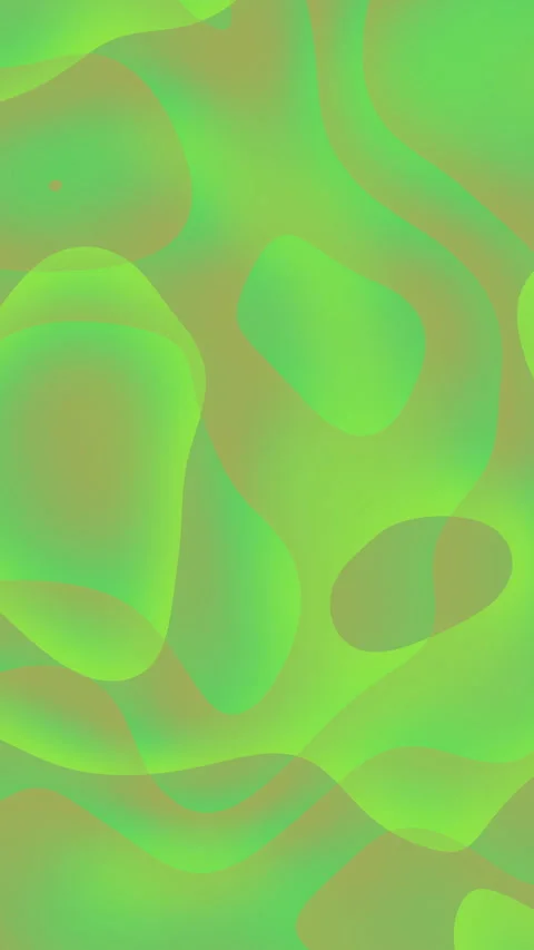 Soft Green Abstract Background, Yellow Orange Shapes Pattern Design 4K Vertical Video stock 313029895