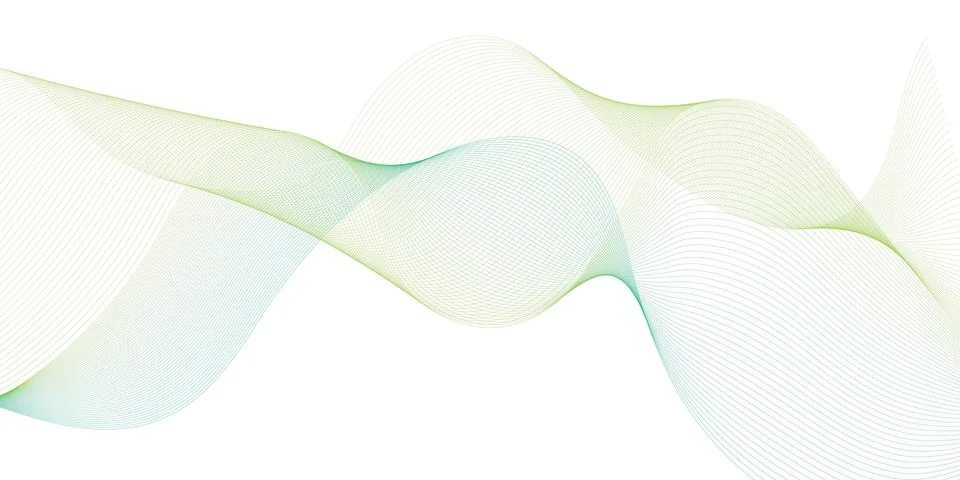 Soft Green Abstract Wave Background Vector Illustrazione stock