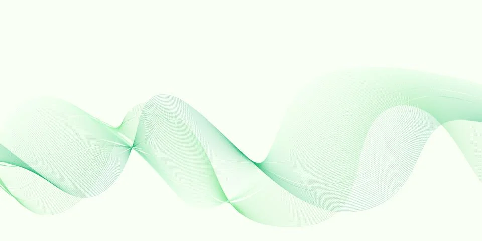 Soft Green Abstract Wave Background for Eco Branding Presentation Design Illustrazione stock