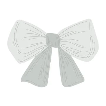Soft green mint bow illustration in clean flat design, perfect for spring Stock Illustration