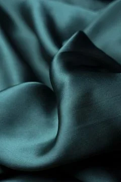 Soft Green Silk Material with Shiny, Glossy Surface Stock-Fotos