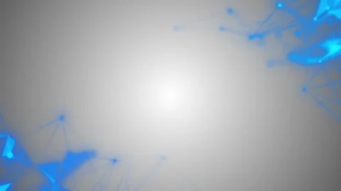 Soft grey background with blue moving structures in the corners of the screen Stock Footage 240973460