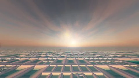 Soft Grid Technology Sun Background Stock Illustration