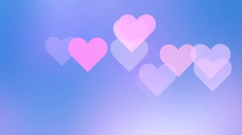 Soft Heart Loop Pattern Background Stock Footage 43797796