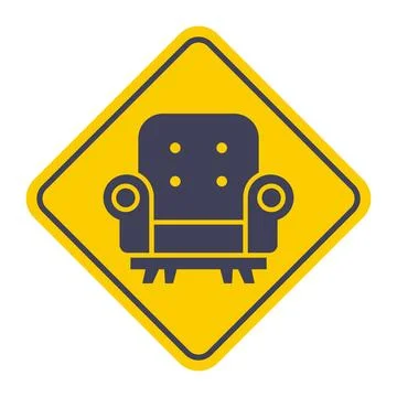 Soft icon for stylish interior. soft seat. Stock Illustration
