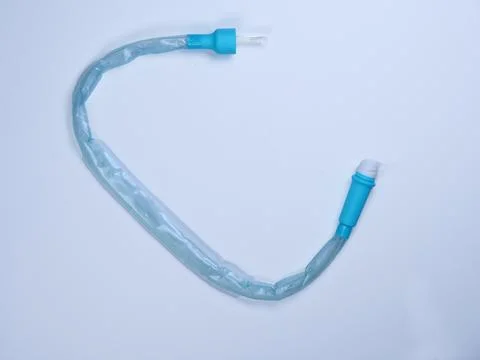 Soft intermittent catheter in ready to use position Stock Photos
