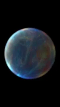 Soft iridescent abstract orb with flowing internal light patterns, isolated.. Illustrazione stock