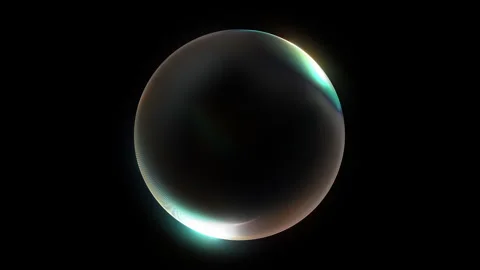 Soft iridescent light orb with muted teal amber and white gradients, smooth.. Stock Footage 321247417