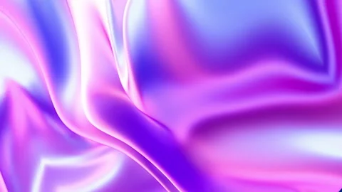 Soft Iridescent Silk Waves animation with seamless looping. 스톡 동영상 303540319