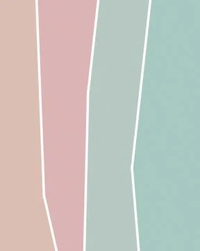 Soft irregular bands in muted pink, beige, and mint create a calm contempor.. Stock Illustration