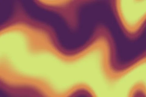 Soft irregular shapes flow across an abstract field of bright lime, deep pu.. Stock Illustration