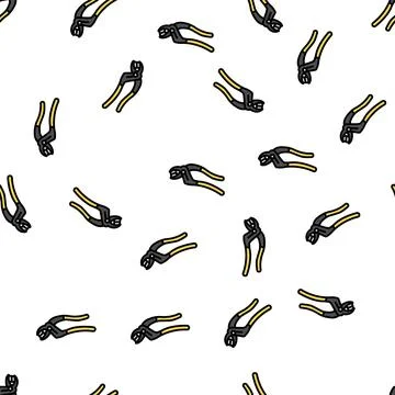 Soft jaw pliers vector seamless pattern Illustrazione stock