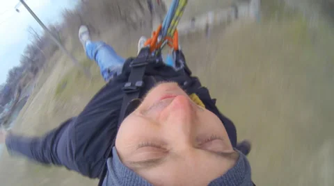 Soft jump off a bridge backwards Stock Footage 37048464