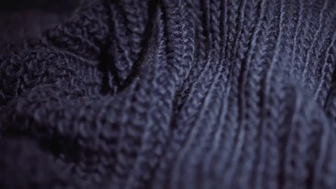 Soft, knitted, winter, warm texture. use as background. close-up scarf Stock Footage 81264691