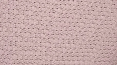 Soft Knitted Woolen Detailed Texture. Natural Fabric Closeup Knit Pattern. Pink Stock Footage 279156225