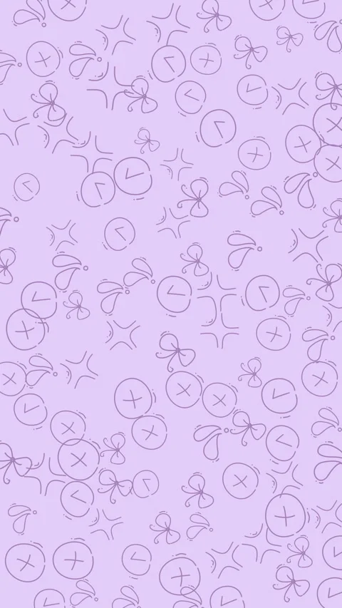 Soft lavender seamless abstract pattern background with whimsical outlines Stock Footage 340440834