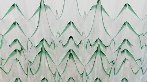 Soft layered pattern background with muted green jagged vertical chevron shap Stockillustratie