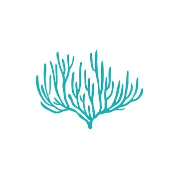 Soft leather coral with sharp edge isolated icon イラスト素材