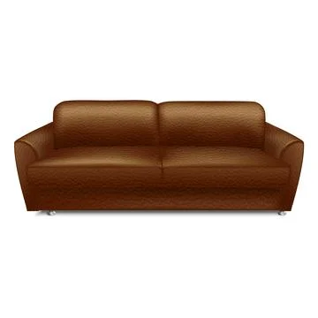 Soft leather sofa icon, realistic style Stock Illustration