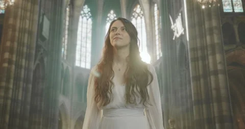 Soft Light and Hands Raised in Prayer Gesture Spiritual Devotion Spirituality Vídeo Stock 277294230