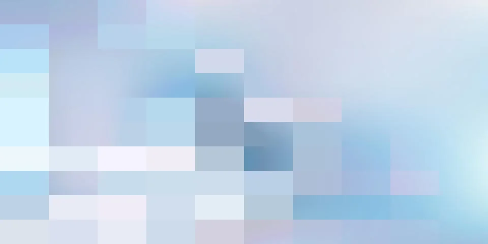 Soft Light Blue Abstract Pixel Grid Background with Pastel Squares Illustration