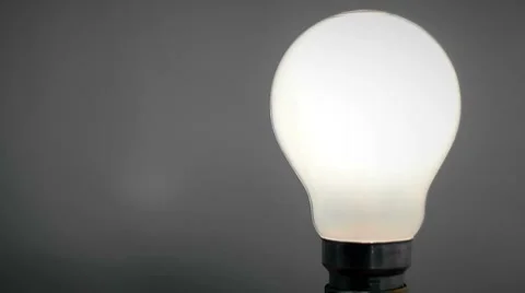 Soft Light Bulb Turns on and off Stock Footage 8688086