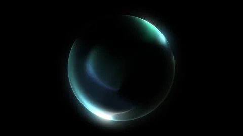 Soft light Deep blue sphere. Blue and yellow glowing abstract sphere with s.. Stock Footage 318416309