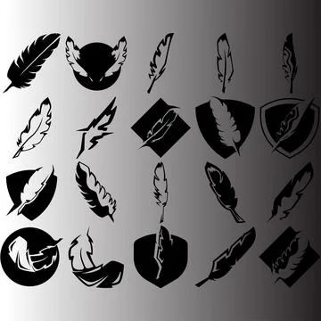 Soft Light Feathers From Birds Stock Illustration