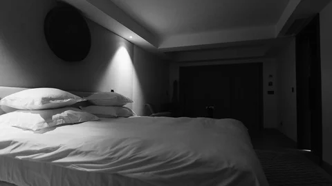 Soft light in a hotel room. Stock Footage 105223341