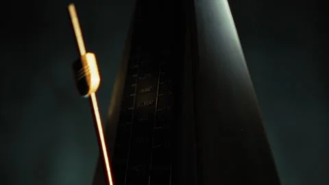 Soft Light Over The Vintage Metronome Stock Footage 301916216