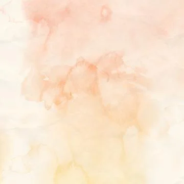 Soft Light Peach Watercolor Texture Background on White Paper Stock Illustration
